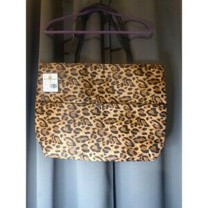 Large Leopard Print Beach Tote Purse New With Tags   21” x 14.5”